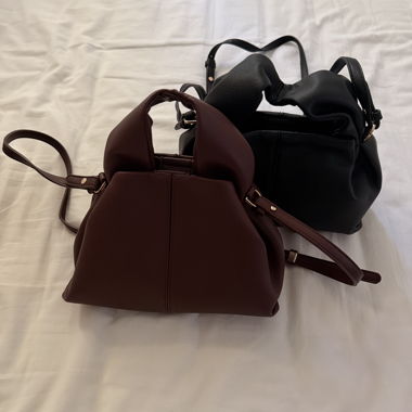 Polène-style bag black and red/brown