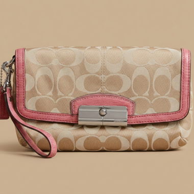 Coach pink Logo Schultertasche