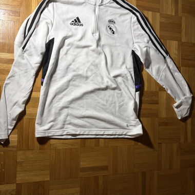 Real Madrid adidas junior white training top 13-14A