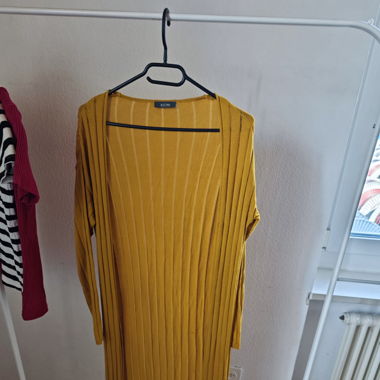Cardigan long yellow