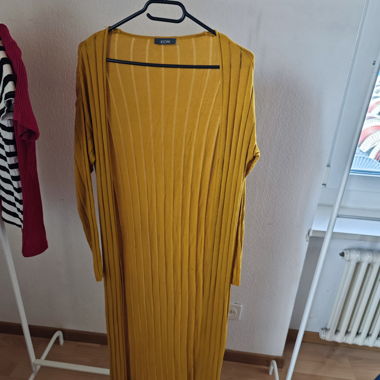 Cardigan long yellow