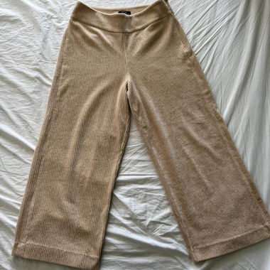 Beige Stoffhose