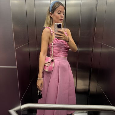 Gonna midi rosa