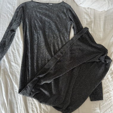 Sparkling long-sleeve dress