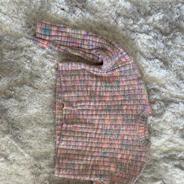 farbiger cropped Strickpullover
