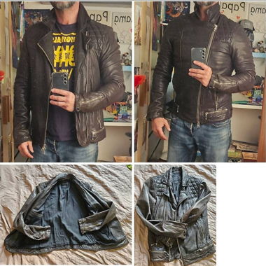 Veste en cuir véritable type perfecto  All Saints