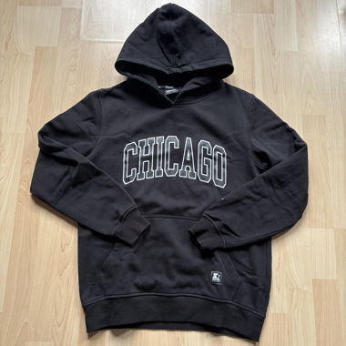 Felpa con Cappuccio Starter Chicago Nera S