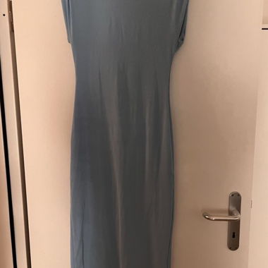 Robe midi sans manches bleue