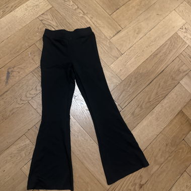 pantalon flare en tissu noir