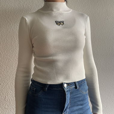 White Turtleneck Sweater