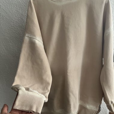 Beiger Sweatshirt Pullover Oversize