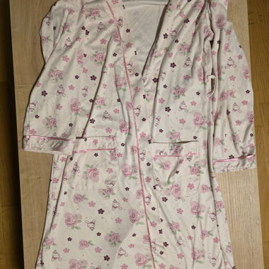 Peignoir petit lapin rose sans ceinture