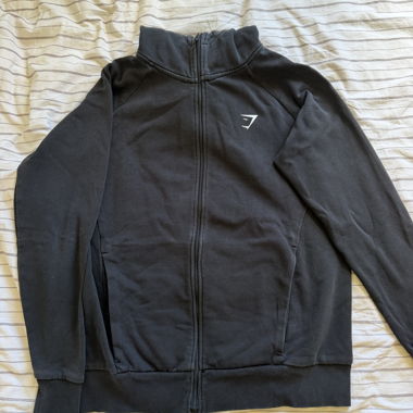 Felpa con zip Gymshark nera