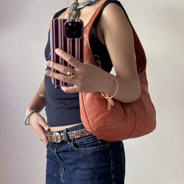 Coach Orange Ergo-Ledertasche für die Schulter