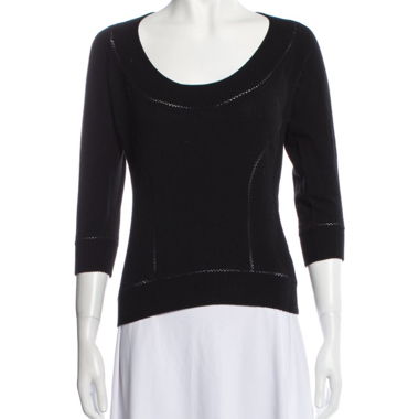 Dolce and Gabbana Maglione nero maniche 3/4