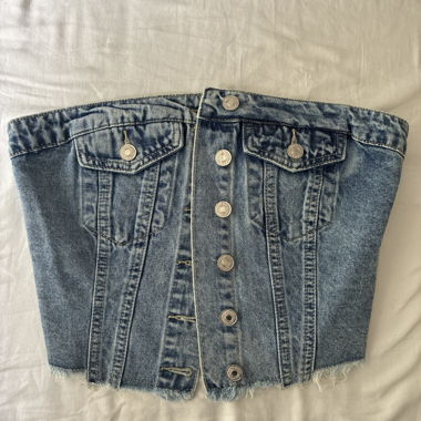 Top en jean court