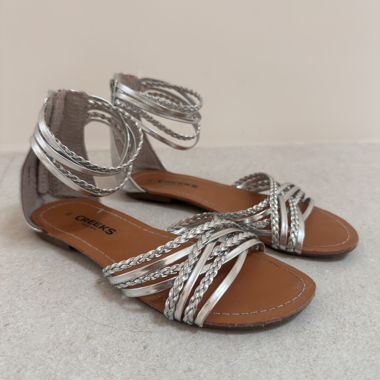 Silver Kids Sandals 