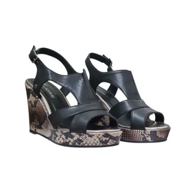 Sandales compensées Kookaï noires, pointure 39