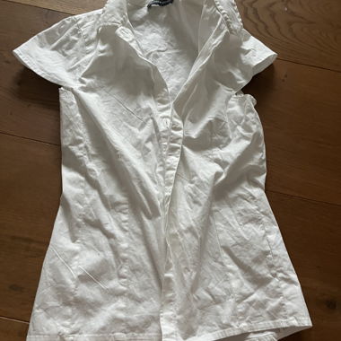 Blouse blanche à manches courtes BRANDY MELVILLE