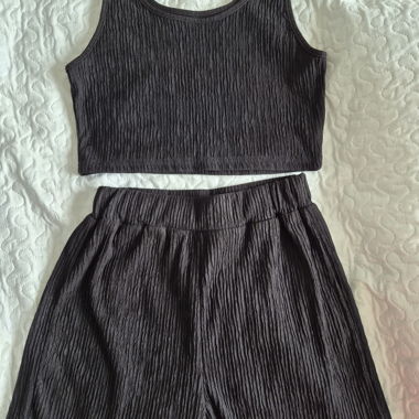 Black shorts and top set