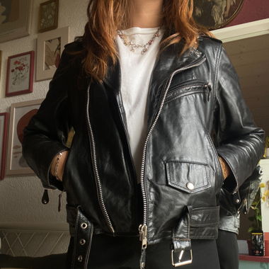 Black Genuine Leather Perfecto