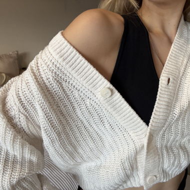 Gilet en maille blanc