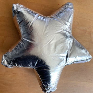 Zierkissen Stern silber