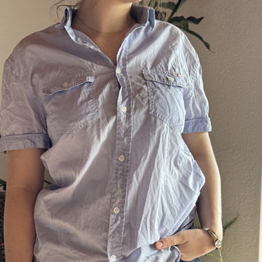 Striped denim Vintage Blouse