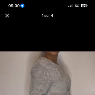 Pull gris confortable S