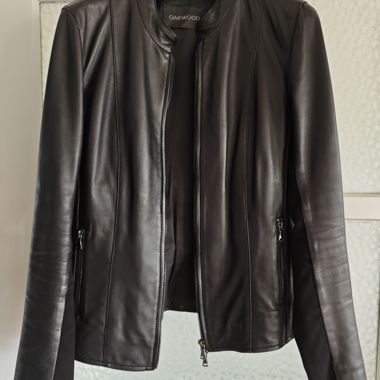 Giacca in pelle Oakwood nera Taglia M