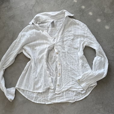 Camicia in lino bianca