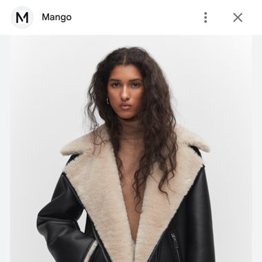 Mango faux leather jacket, size small - New