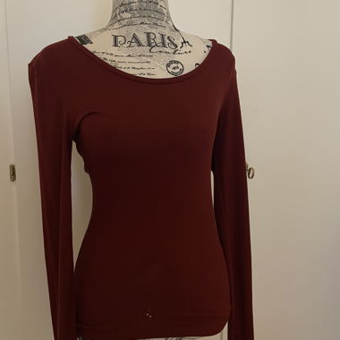 T-shirt manches longues - rouge automnal