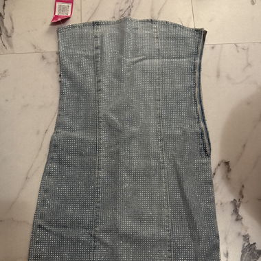 Mini kleid jeans glitzer