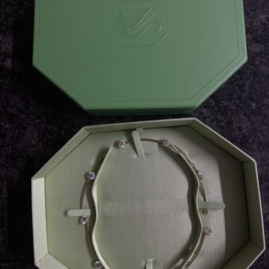 Collana di cristalli dorati Swarovski