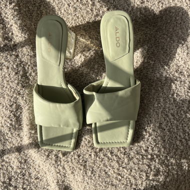 ALDO sandals with transparent heel