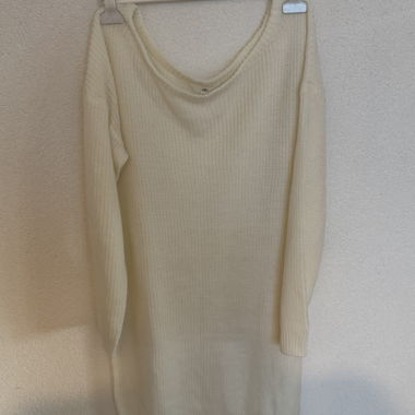 Pull en maille creme