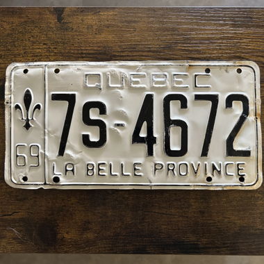1977 Vintage Autoschild, Quebec 7S-4672 - Kanada