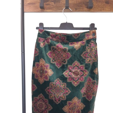 Jupe en velours de coton à motifs