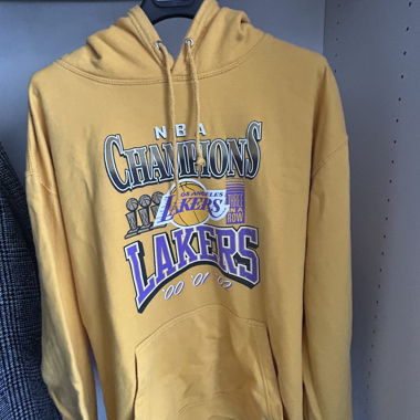 Yellow Mitchell & Ness Lakers Hoodie