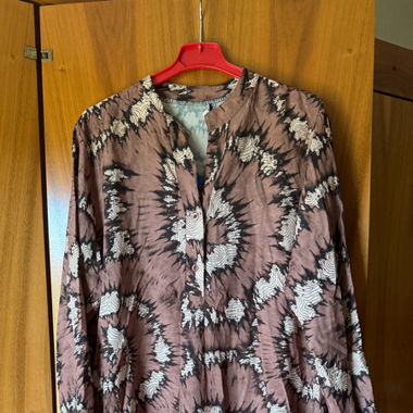 Braunes Batik Sommer Kleid