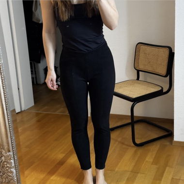 Black suede leggings Zara
