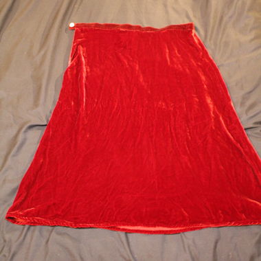 Jupe en velours rouge