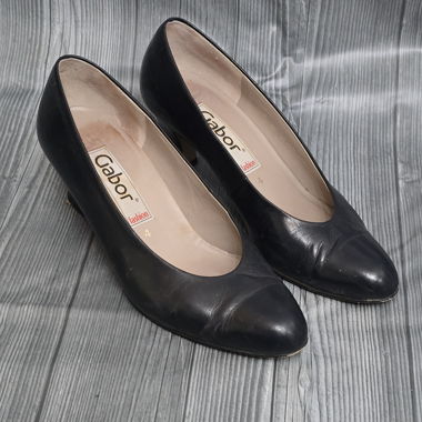 Décolleté in pelle Gabor - 37 - blu / nero