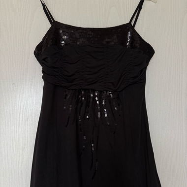 vintage black minidress with sequins