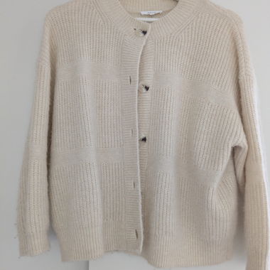 Gilet en maille beige