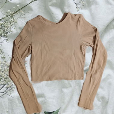 Haut longue manche beige, S