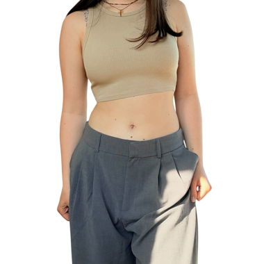 Top estivo beige