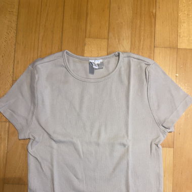 beiges Crop-Top