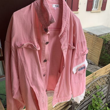 Rosa Jeansjacke